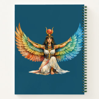 Vleugelige Egyptische Godin Mythologie Geïnspireer Notitieboek