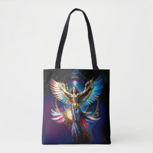 Vleugelige Engel van de Vrijheid Fantasie Kunst Tote Bag