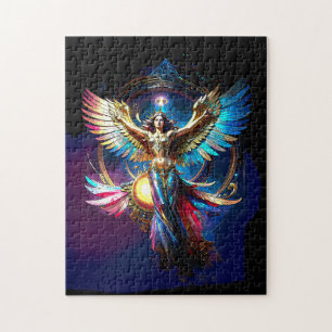 Vleugelige Engel van Vrijheid Fantasie Inspirerend Legpuzzel