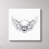 Vleugelige Schedel Canvas Afdruk (Voorkant)