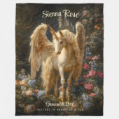 Vleugelpaard  Renaissance vergulde eenhoorn Fleece Deken (Voorkant)