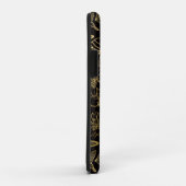 Vleugelpatroon van goudbloemen Case-Mate iPhone case (Achterkant/rechts)