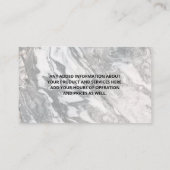 vleugelpiano | Marmeren leisteen achtergrond Visitekaartje (Achterkant)