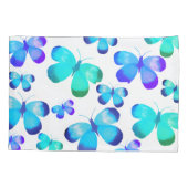 Vleugelpiloot met blauwe schaduwvleugel kussensloop (Achterkant)