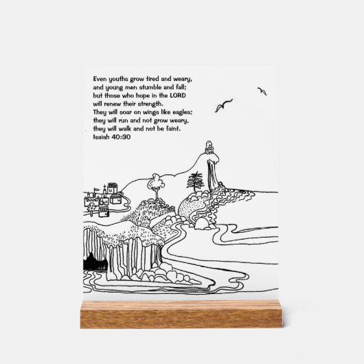 Vleugels als adelaars Christelijke inspiratie Acryl Bord (Voorkant)