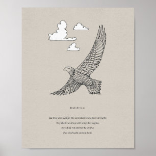 Vleugels als adelaars - Jesaja 40:31 Poster