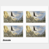 Vleugels als adelaars Jesaja 4o:31 Rechthoekige Sticker (Vel)