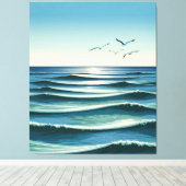 Vleugels boven de Golven Canvas Afdruk (Insitu (Houten vloer))