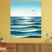 Vleugels boven de Golven Canvas Afdruk (Insitu (Woonkamer))