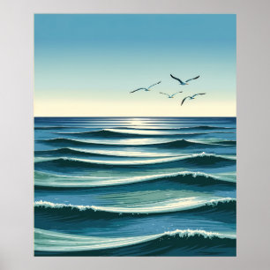 Vleugels boven de Golven Poster
