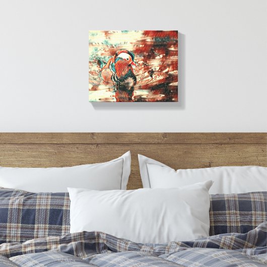 Vleugels boven het dok: een vredige ontsnapping" D Canvas Afdruk (Insitu (Slaapkamer))