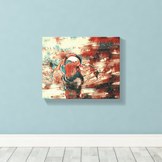 Vleugels boven het dok: een vredige ontsnapping" D Canvas Afdruk (Insitu (Houten vloer))