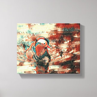 Vleugels boven het dok: een vredige ontsnapping" D Canvas Afdruk