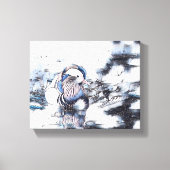 Vleugels boven het dok: een vreedzame ontsnapping canvas afdruk (Voorkant)