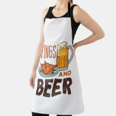 Vleugels en Bier Kippenvleugels Drinken Schort (Insitu)