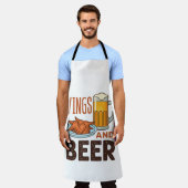 Vleugels en Bier Kippenvleugels Drinken Schort (Gedragen)