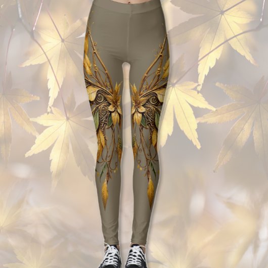 Vleugels en bladeren leggings
