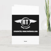 Vleugels en vlammen: Biker Birthday Kaart (Achterkant)