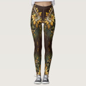 Vleugels en zonnebloemen leggings (Voorkant)