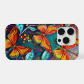 Vleugels in brand, late zomervlinders iPhone hoesje (Achterkant horizontaal)