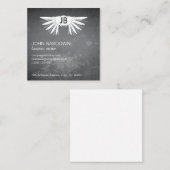 Vleugels / Monogram / Grungy Vierkante Visitekaartje (Voorkant / Achterkant)