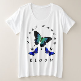 Vleugels ontvouwen: vlindergeïnspireerd damesontwe grote maat t-shirt