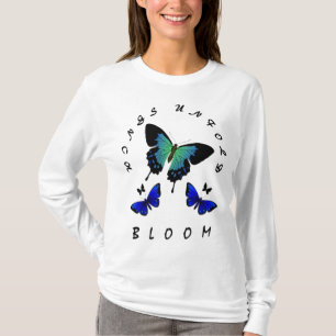 Vleugels ontvouwen: vlindergeïnspireerd damesontwe t-shirt
