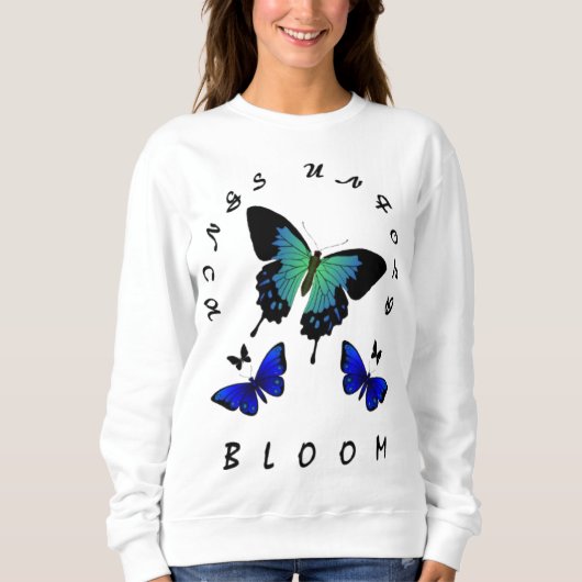 Vleugels ontvouwen: vlindergeïnspireerd damesontwe trui (Voorkant)