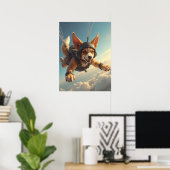Vleugels, Oren En Kwispels In De Lucht Poster (Thuiskantoor)