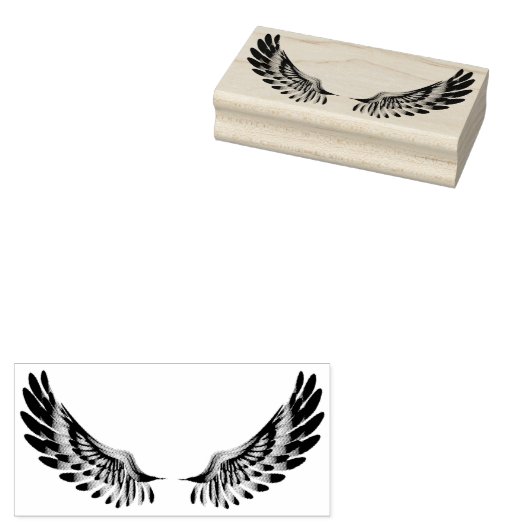 vleugels rubberstempel (Gestempeld)