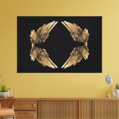 Vleugels tegenover elkaar afbeelding gedrukt op Pr Canvas Afdruk (Insitu (Woonkamer))