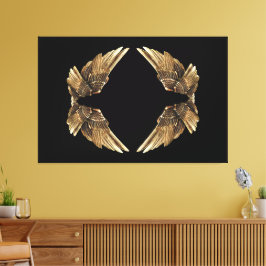 Vleugels tegenover elkaar afbeelding gedrukt op Pr Canvas Afdruk