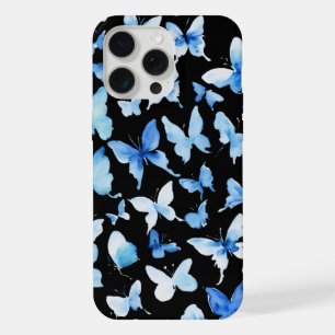 Vleugels van blauw: sierlijk vlinderontwerp iPhone 15 pro max case