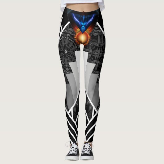 vleugels van bliksem deco Mech Flare AOP Leggings (Voorkant)