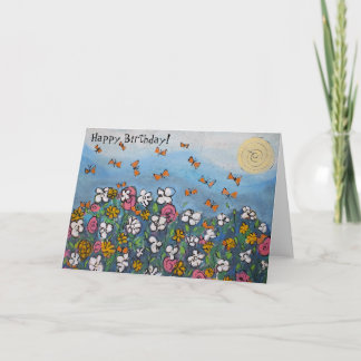 Vleugels van de verjaardagskaart van de Zomer Kaart