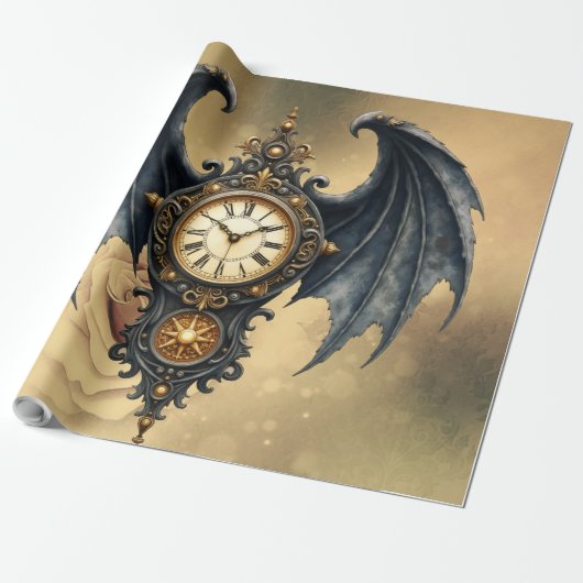 Vleugels van Eeuwigheid – De Tijdloze Bewaker. Cadeaupapier (Uitgerold)