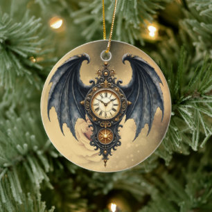 Vleugels van Eeuwigheid – De Tijdloze Bewaker. Keramisch Ornament