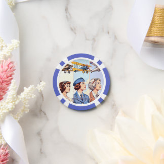 Vleugels van haar eigen poker chips