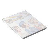 Vleugels van haar eigen sticky notes notitieblok (Schuin)