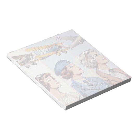 Vleugels van haar eigen sticky notes notitieblok (Schuin)