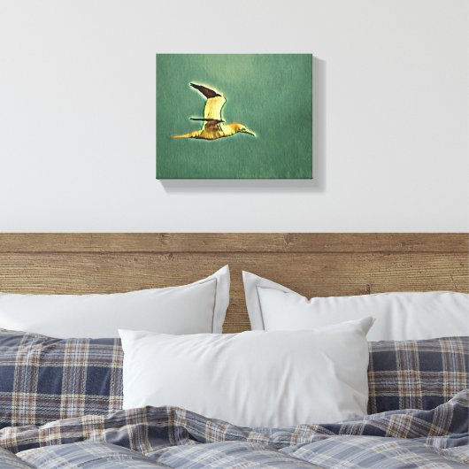Vleugels van harmonie: vogels in de open lucht canvas afdruk (Insitu (Slaapkamer))