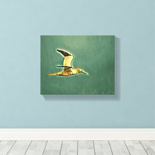 Vleugels van harmonie: vogels in de open lucht canvas afdruk (Insitu (Houten vloer))