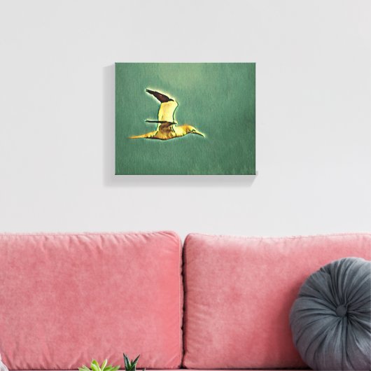 Vleugels van harmonie: vogels in de open lucht canvas afdruk (Insitu (Woonkamer))