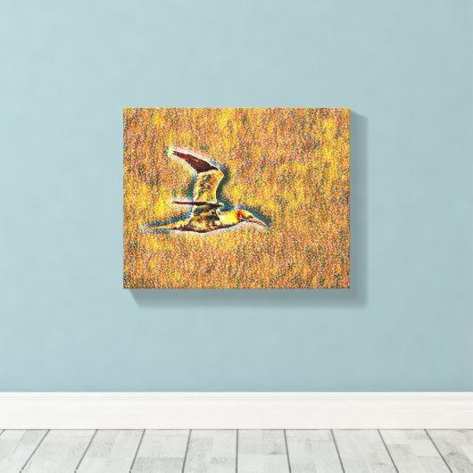 Vleugels van harmonie: vogels in de open lucht canvas afdruk (Insitu (Houten vloer))