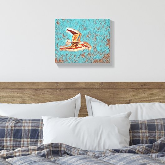 Vleugels van harmonie: vogels in de open lucht canvas afdruk (Insitu (Slaapkamer))