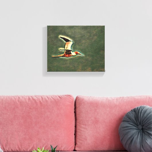 Vleugels van harmonie: vogels in de open lucht canvas afdruk (Insitu (Woonkamer))