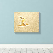 Vleugels van harmonie: vogels in de open lucht canvas afdruk (Insitu (Houten vloer))