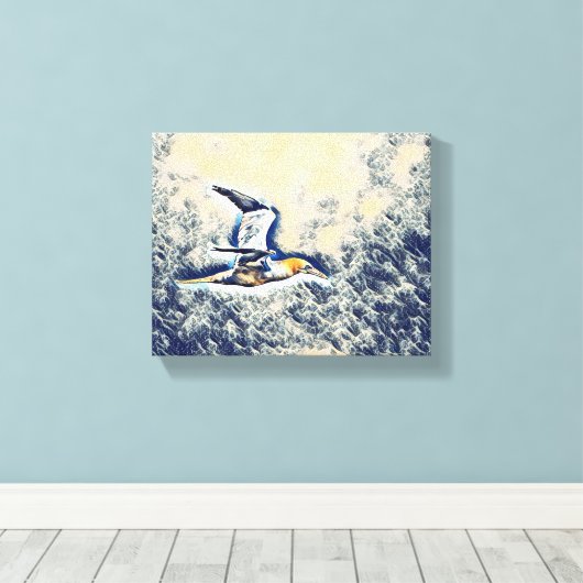 Vleugels van harmonie: vogels in de open lucht canvas afdruk (Insitu (Houten vloer))