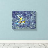 Vleugels van harmonie: vogels in de open lucht canvas afdruk (Insitu (Houten vloer))