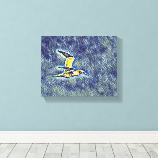 Vleugels van harmonie: vogels in de open lucht canvas afdruk (Insitu (Houten vloer))